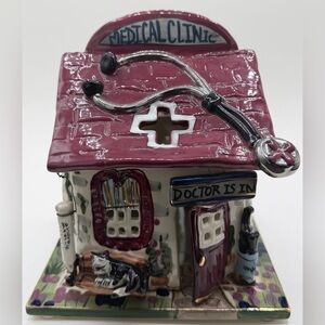 Blue Sky Clay Works Heather Goldminc Doctors Office Medical Clinic House W/ Tray